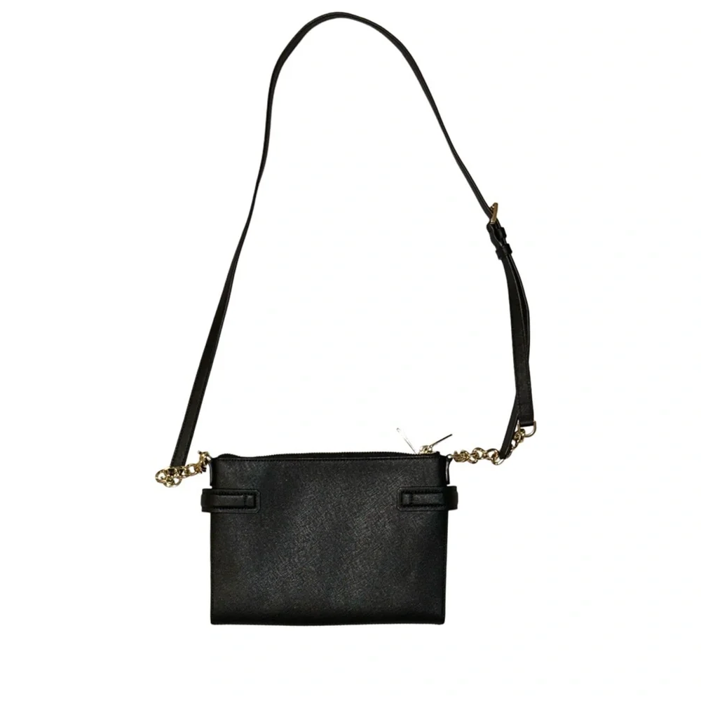 MICHAEL KORS Black Double Zip Crossbody Purse